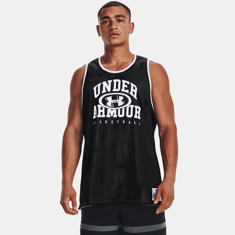Men's Under Armour Baseline Reversible Jersey Black / Mod Gray / Black M